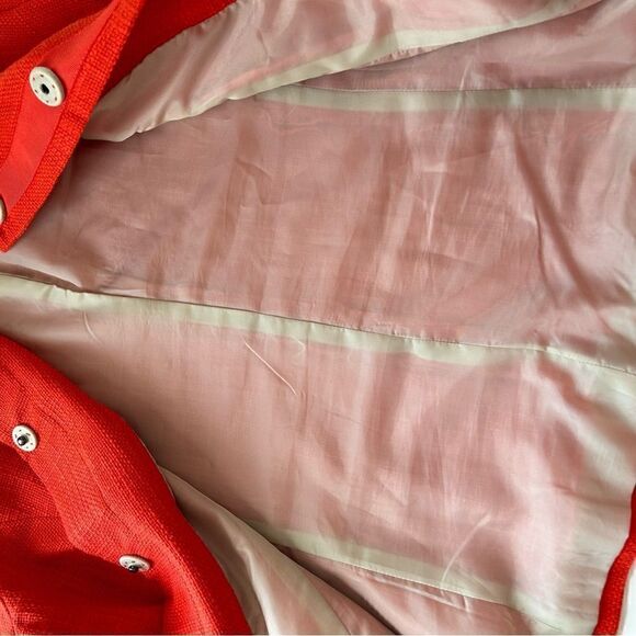 Coldwater Creek Red Pearl-Beads Blazer Jacket Size 14 - Picture 9 of 10